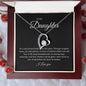 Forever Love Single Heart Daughter black background