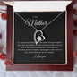 Forever Love Single Heart mother black background