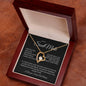 Forever Love Necklace Single Heart Soulmate black background