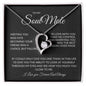 Forever Love Necklace Single Heart Soulmate black background