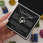 Forever Love Necklace Single Heart Soulmate black background