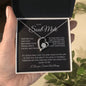 Forever Love Necklace Single Heart Soulmate black background