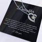 Forever Love Single Heart Daughter black background