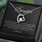 Forever Love Single Heart Daughter black background