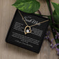 Forever Love Necklace Single Heart Soulmate black background