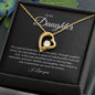 Forever Love Single Heart Daughter black background