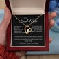 Forever Love Necklace Single Heart Soulmate black background