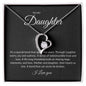Forever Love Single Heart Daughter black background