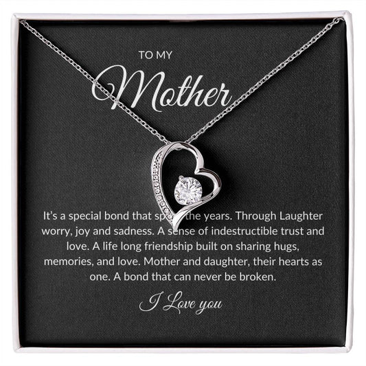 Forever Love Single Heart mother black background