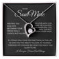 Forever Love Necklace Single Heart Soulmate black background