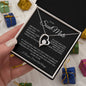 Forever Love Necklace Single Heart Soulmate black background