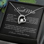 Forever Love Necklace Single Heart Soulmate black background