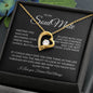 Forever Love Necklace Single Heart Soulmate black background